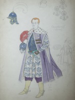Эскиз костюма Самозванца к опере М.П. Мусоргского Борис Годунов