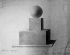 Рис. 1. Сидорук Степан.  Пирамидальная композиция  из геометрических фигур, 1898
